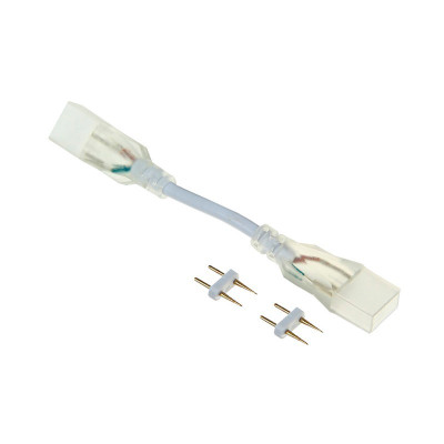 Cable doble conector flexible para unión de tiras Neón LED 220V de uno y dos lados