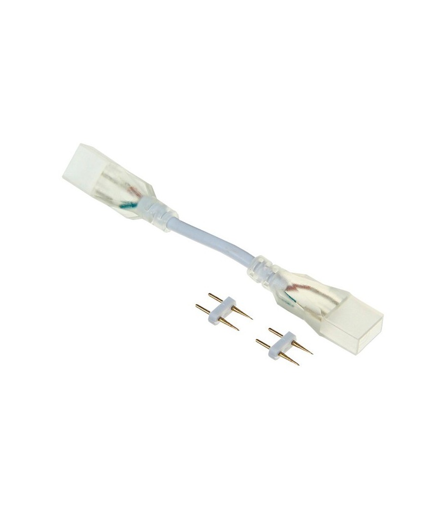 Cable doble conector flexible para unión de tiras Neón LED 220V de uno y dos lados