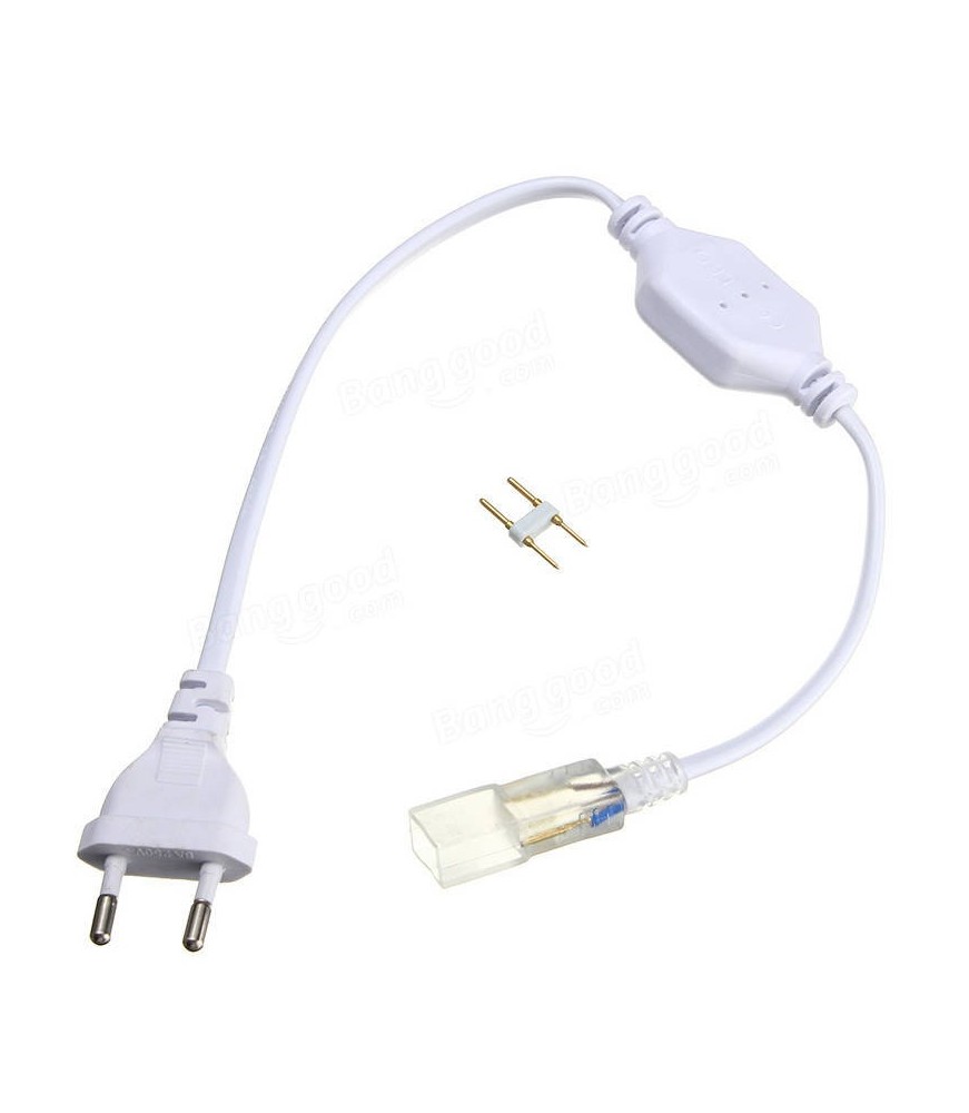 Cable conector de alimentación con rectificador para Neón LED Flex 220V