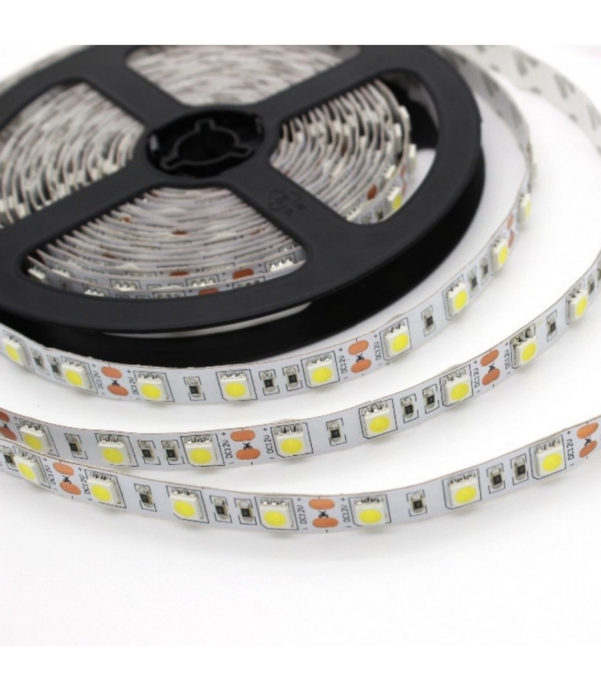 Tira LED 12V SMD5050 14,4W/m profesional para iluminación de interiores