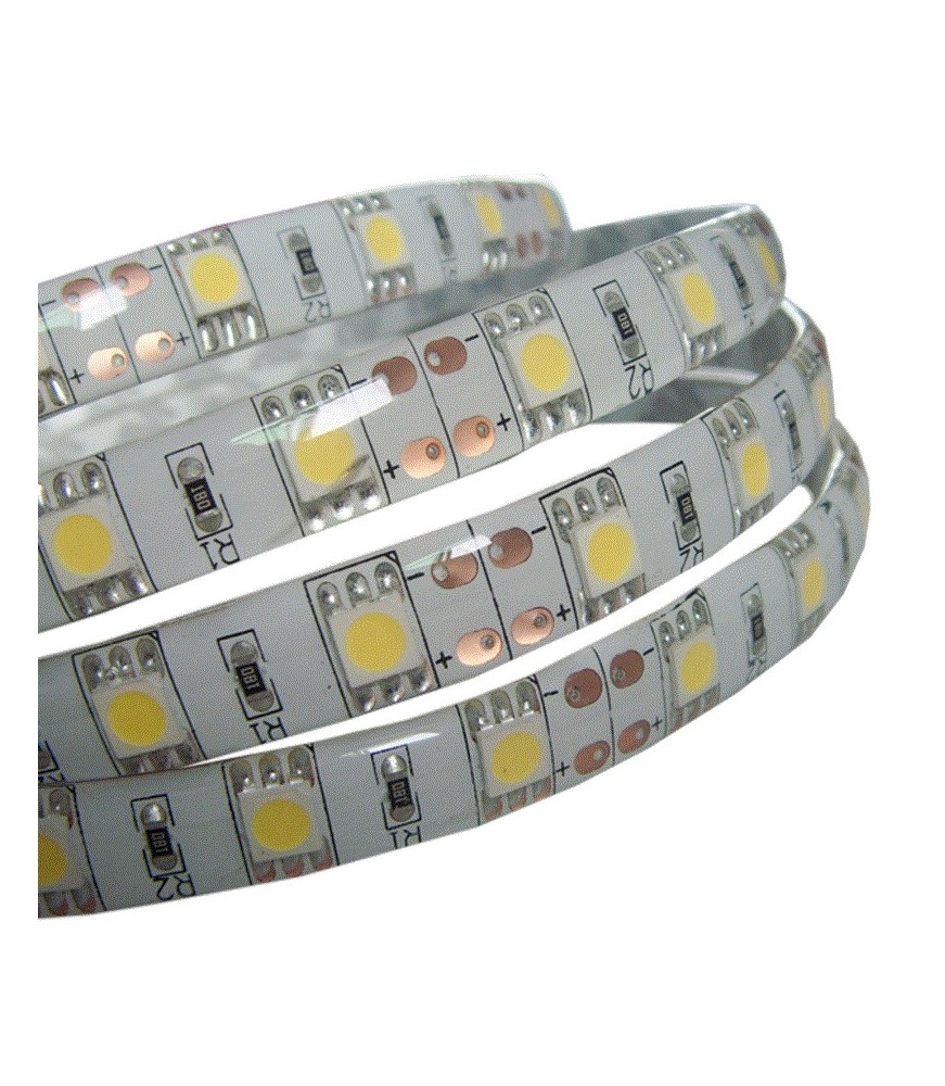 Tira LED 12V SMD5050 de 14,4W/m con protección IP65 para exterior