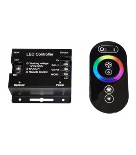 CONTROLADOR TIRA RGB CON MANDO12/24V