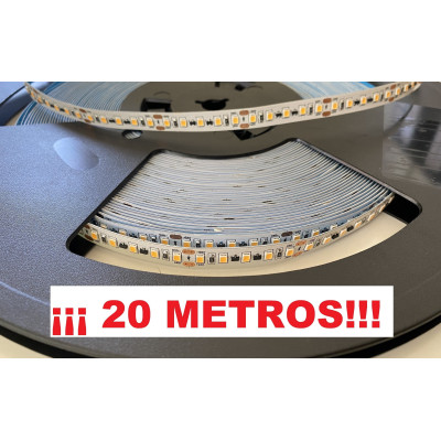Tira LED 24V que permite 20 metros seguidos sin pérdida de intensidad