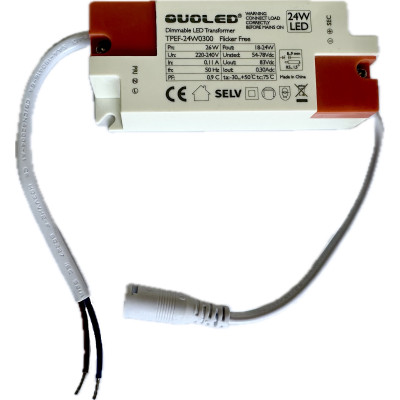 Driver LED 24W Dimmable 300mA para Downlights y Placas LED - QUOLED