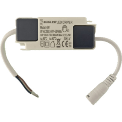 Driver LED 6W para Downlight de Empotrar o Superficie 300mA - QUOLED