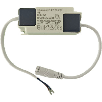 Driver LED 12W para Downlight de Empotrar, Superficie o Basculante 300mA - QUOLED