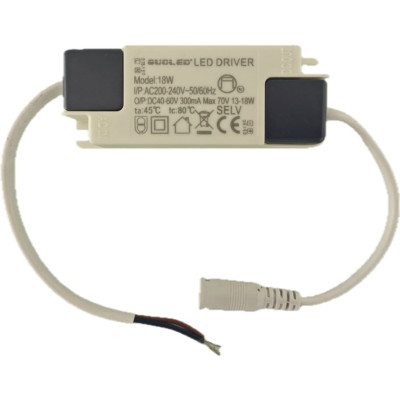 Driver LED 18W para Downlight de Empotrar y Placas LED 300mA - QUOLED