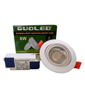 DOWNLIGHT DE 6W BASCULANTE DE EMPOTRAR LED
