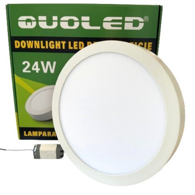Pack Downlight LED 24W redondo blanco superficie Quoled con driver