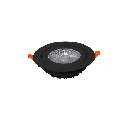 Downlight LED negro 6W basculante diseño moderno y elegante