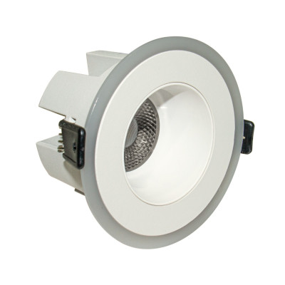 Foco LED empotrable redondo de 3 luces - Diseño moderno en color blanco para techo