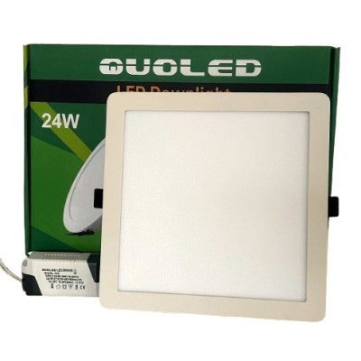 Pack Downlight LED 24W cuadrado blanco - Iluminación profesional Quoled