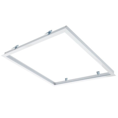 Marco de empotrar blanco para panel LED 60x60 en techo de pladur