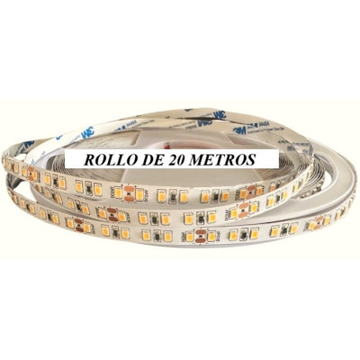 Rollo de 20 metros de tira LED 24V SMD2835 profesional IP20