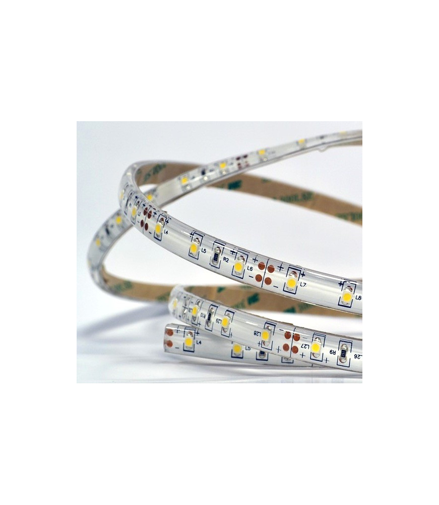 Tira LED 12V flexible de bajo consumo SMD3528 de 4,8W/M en color blanco