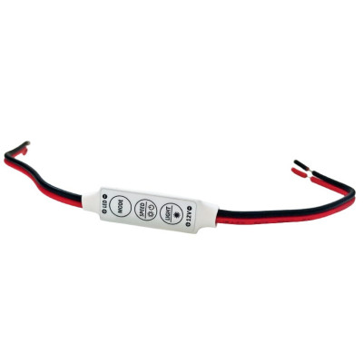 Mini regulador dimmer para tira LED monocolor 12V - Controlador de intensidad compacto