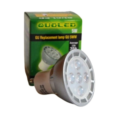 Bombilla LED GU10 5W de 38° y 400 lúmenes, luz fría 6000K alta luminosidad
