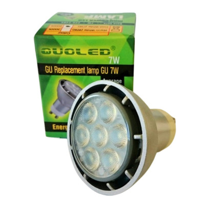 Bombilla LED GU10 7W de alta luminosidad (500 lm) con ángulo de 38° y luz fría 6000K