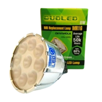 Dicroica LED MR16 8W 12V Nichia LED 5 años de garantía QUOLED
