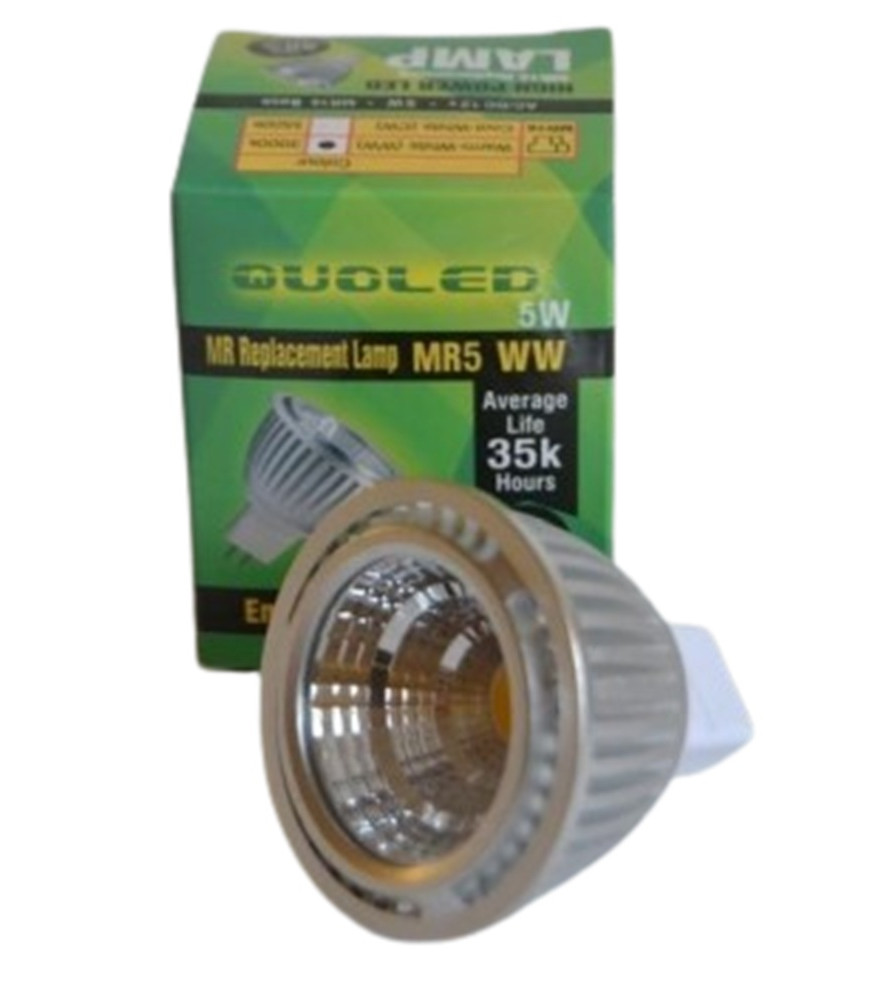Bombilla LED MR16 5W COB 12V 350 lúmenes 30 grados QUOLED