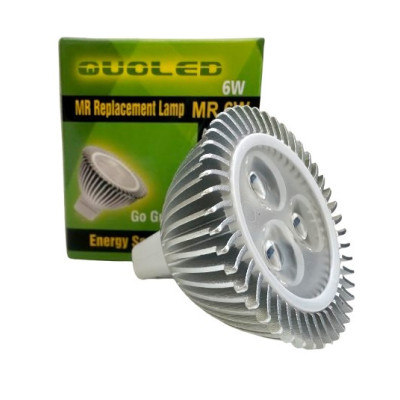 Dicroica LED MR16 6W 380 lúmenes 12V ángulo 35 grados QUOLED