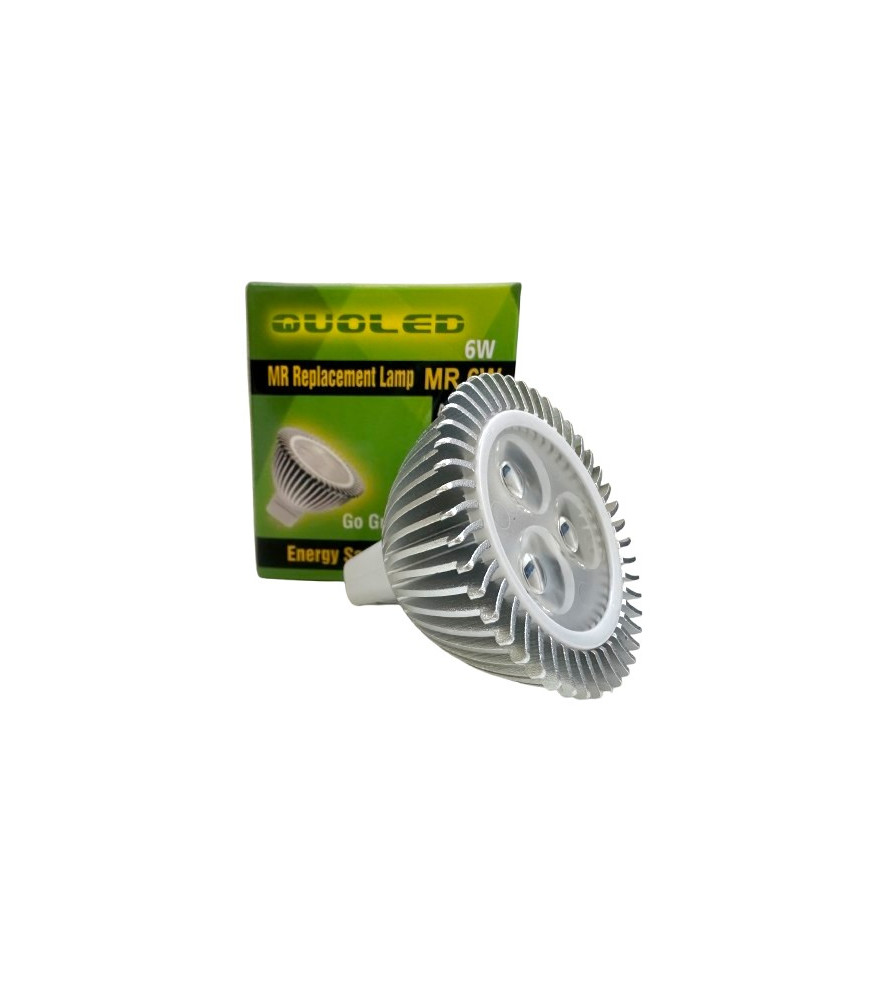 Dicroica LED MR16 6W 380 lúmenes 12V ángulo 35 grados QUOLED