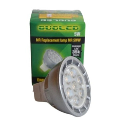 Caja bombilla dicroica LED MR16 6W 12V luz cálida 3000K QUOLED