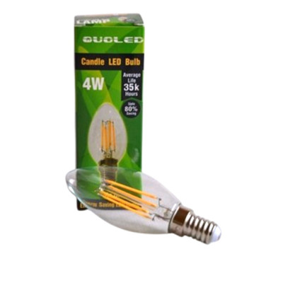 Bombilla Vela Filamento LED 4W E14 Luz Cálida 2700K QUOLED