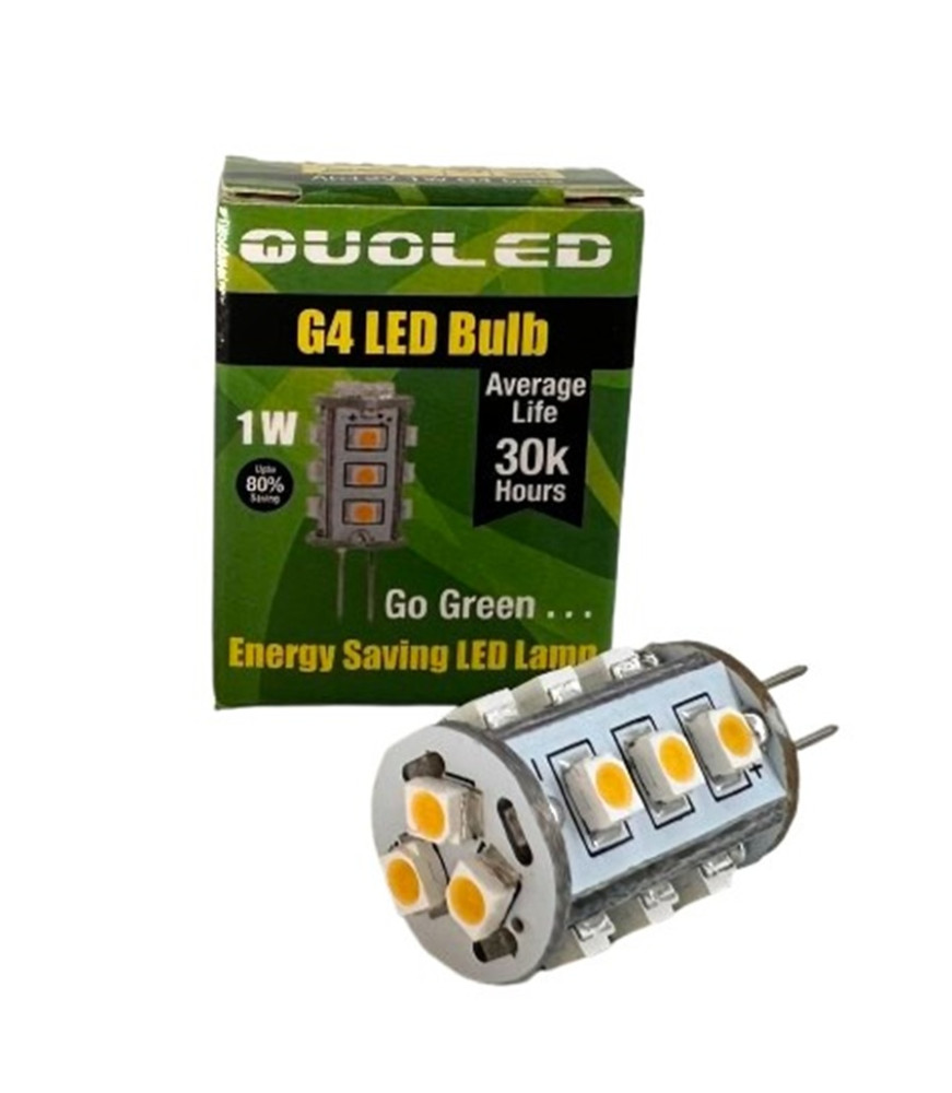 Bombilla LED G4 1W 12V 360° - Luz Fría 6000K y Cálida 3000K Ø11x30mm