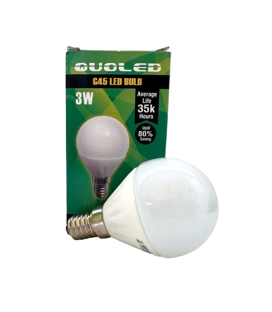 Bombilla LED Esférica E14 3W - 250 Lúmenes - Luz Fría y Cálida Ø45x77mm