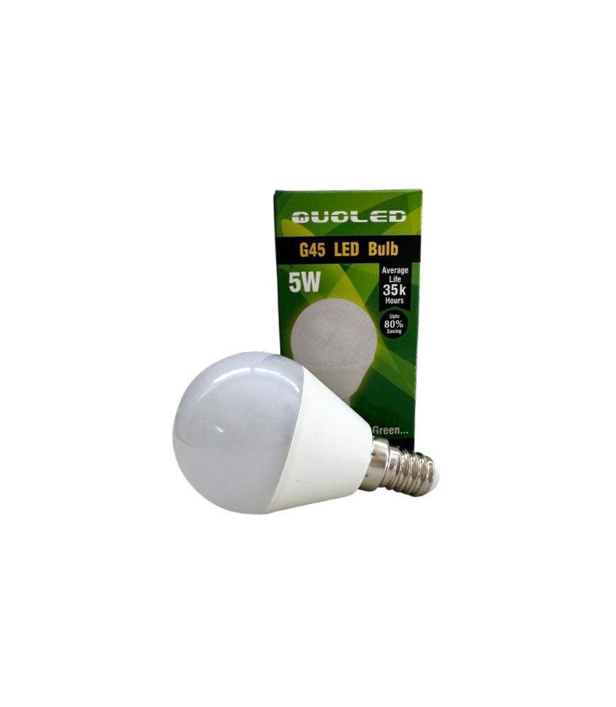 Bombilla LED Esférica E14 5W - 400 Lúmenes - Luz Cálida 3000K Ø45x79mm