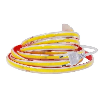 Tira LED COB 220V monocolor blanco neutro sobre fondo blanco