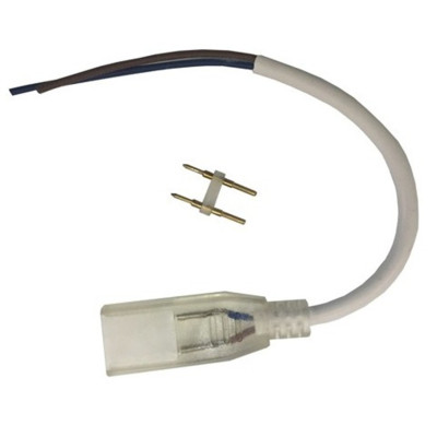 Conector de empalme rígido transparente para unión de Neón LED Flex 24V