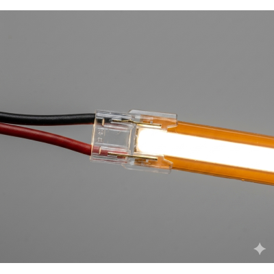 Diseño ultra compacto y transparente que permite una unión perfecta y discreta entre el cable y la tira LED