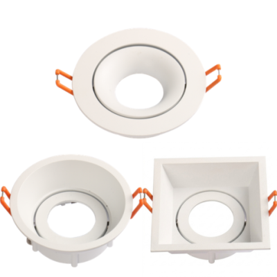 Aro empotrable basculante foco LED Elegant COB - Modelos blanco redondo y cuadrado
