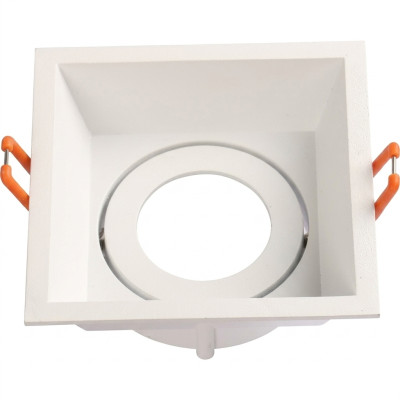 Aro empotrable profundo cuadrado blanco 100x100mm para foco LED Elegant