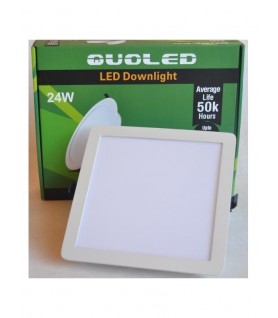 DOWNLIGHT 24W CUADRADO BLANCO DE EMPOTRAR