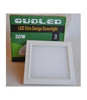 DOWNLIGHT 30W CUADRADO BLANCO DE EMPOTRAR LUZ CALIDA