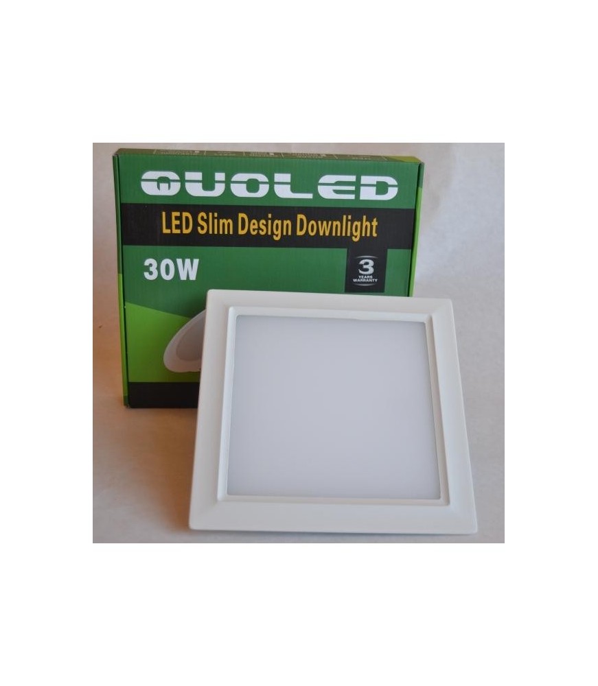 DOWNLIGHT 30W CUADRADO BLANCO DE EMPOTRAR LUZ CALIDA