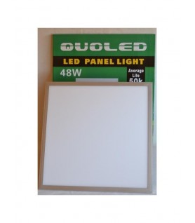 PANEL DE LED 60x60CM 48W MARCO PLATA EN LUZ CÁLIDA (3000K)