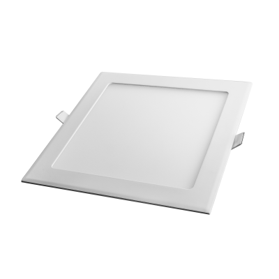 Foco LED 12W cuadrado blanco para empotrar.