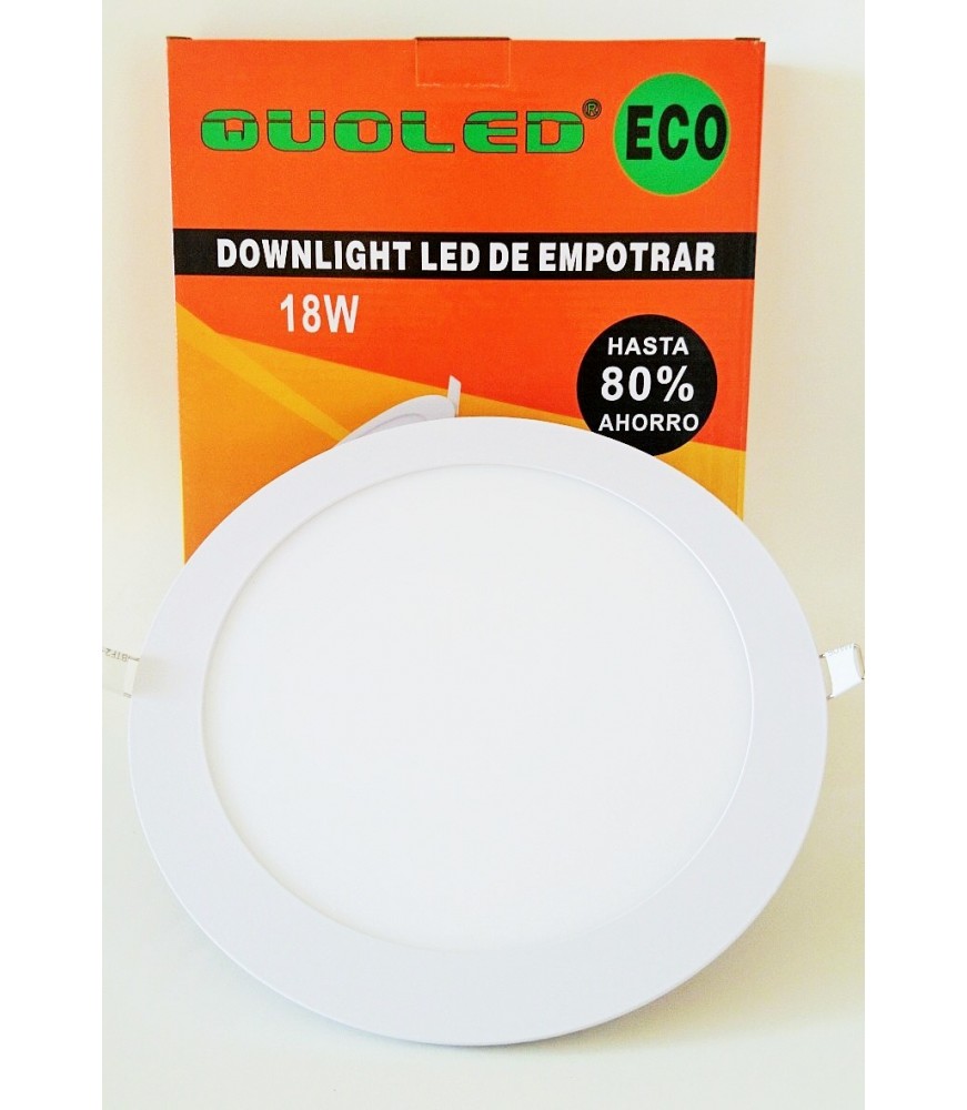 DOWNLIGHT ECO 18W LED DE EMPOTRAR REDONDO BLANCO