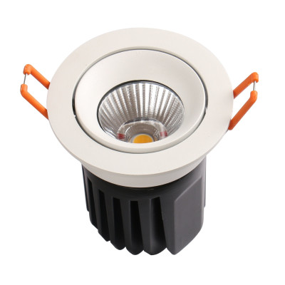 Foco LED Elegant 6W bascular con aro semiprofundo redondo blanco - Diseño Quoled