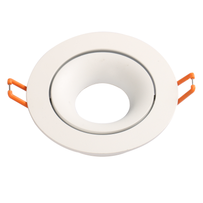 Aro redondo blanco semiprofundo para empotrar - Diseño bascular y elegante