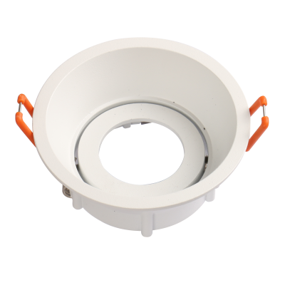 Aro bascular redondo blanco para foco empotrable - Diseño profundo antideslumbrante