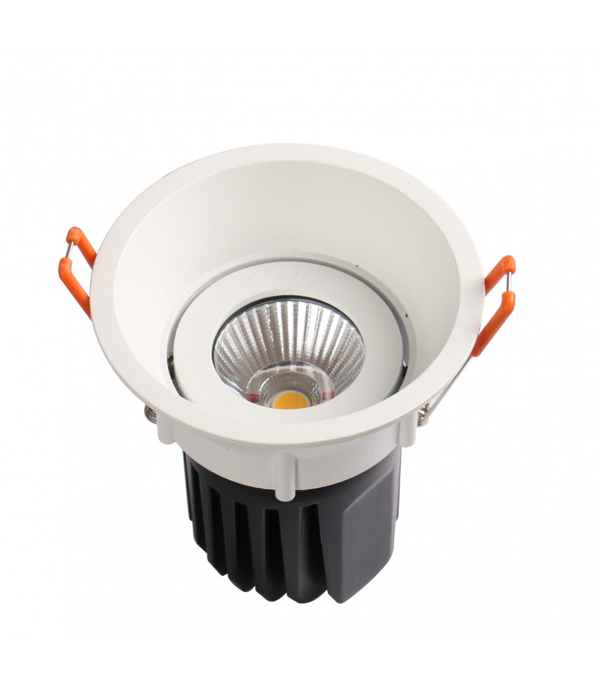 Foco LED Elegant 12W bascular redondo blanco con aro profundo - 1080 Lúmenes