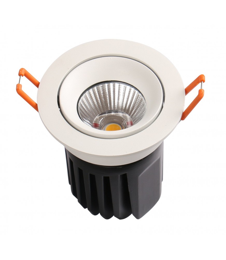Foco LED Elegant 18W bascular redondo blanco con aro semiprofundo - 1620 Lúmenes.